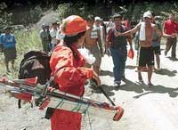 Hilfsmannschaften in Bajo Urubamba