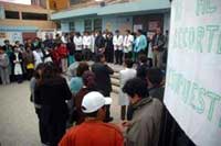 Streik der Beschäftigten des Gesundheitszentrums El Tambo