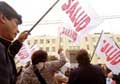 Warnstreik der Angestellten des Gesundheisminsiteriums in Lima