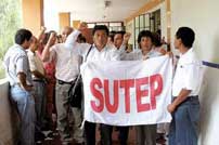Protestdemonstration der SUTEP in Piura