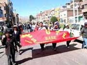 Demonstration der Lehrer in Puno