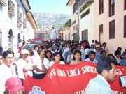 Demonstration von Lehrern in Ayacucho