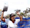 Demonstration der Lehrer in Chiclayo 