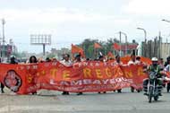 Demonstration von Lehrern in Chiclayo