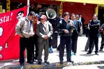 Demonstration von Lehrern in Cusco