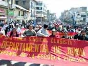 Lehrerstreik in Huancayo