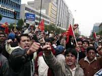Demonstration von Lehrern in Lima