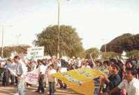 Proteste von Arbeitern der Ex-Kooperative Cartavio