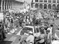Streik der Transportunternehmen in Arequipa